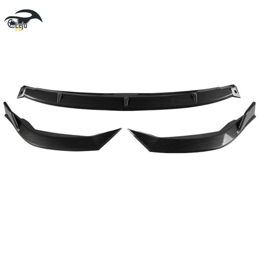 Gloss Black Front Splitter for 2019-2020 Toyota Corolla - Three-Section Modified Body Kit