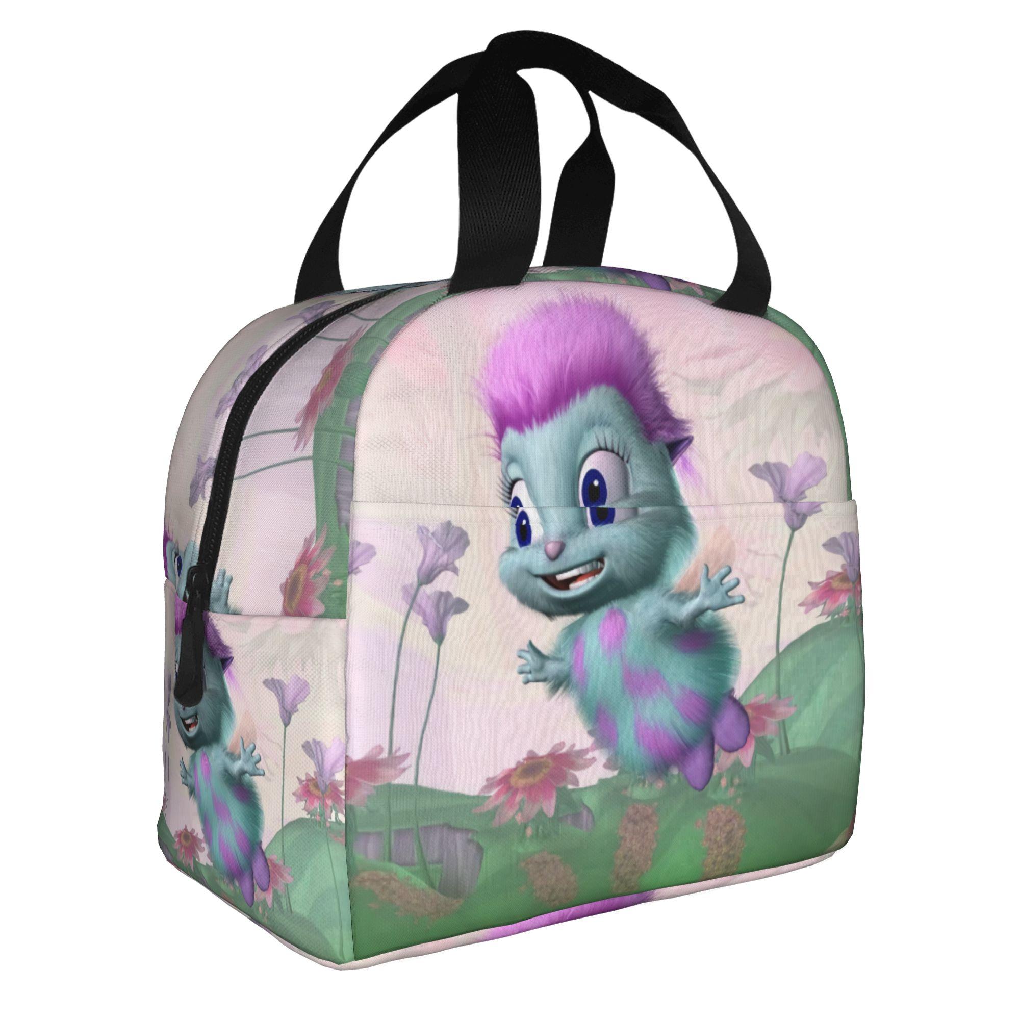 Bibble Beliefs Happiness Lunch Bag Men Women Cartoon Cooler Thermal Insulated Lunch Boxes for School One Size