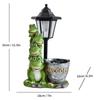 JYL TS/058,Garden Resin Bucket Frog Solar Outdoor Light Statue for Villa Corridor Scene Decor Night Lamp