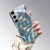 Silver Ripple Light Pattern 2D Phone Case for Samsung S26 S25 S24 S23 S22 S21 S20 A56 A36 A16 - Electroplated Glass Protective