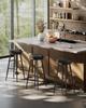 VASAGLE Echo Collection ULBC090B01 Bar Stools, Set of 2, Kitchen Stools, Breakfast Stools, Stitched Faux Leather, 30" High, for Home, Bar