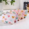Portable PU Leather Coin Purse Heart Patterns Zipper Closure Mini Wallet Small Makeup Bag Home Travel