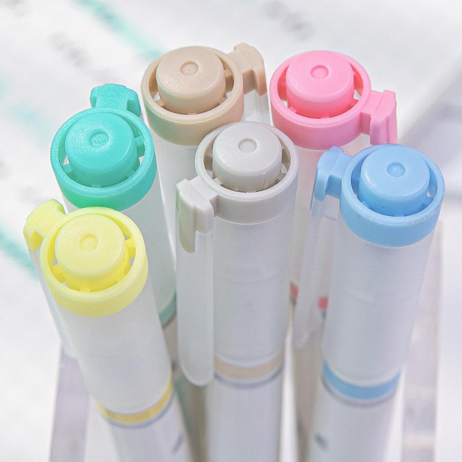 3pcs Double Ended Highlighter Pens Set Juicy & Light Color Marker for Reading Drawing Art Painting