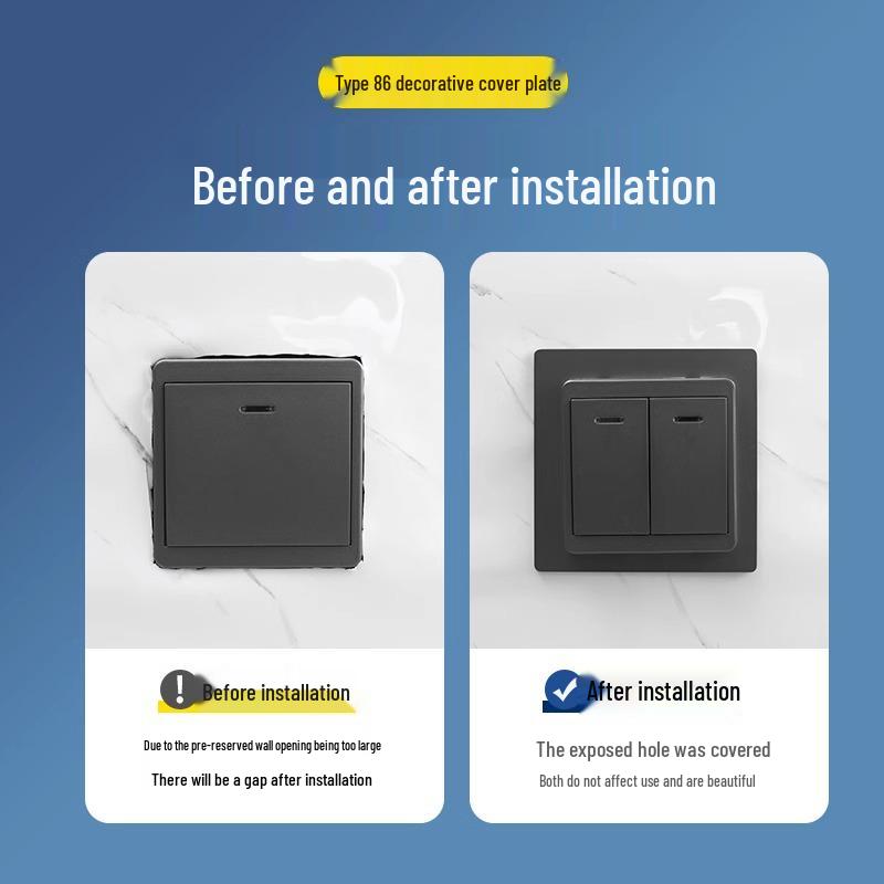 86 Type Switch Socket Gap Repair Shim - Enlarged Decorative Panel Cover