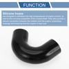 X AUTOHAUX 1pcs 54mm/2.13" ID 90mm/3.54" Length 135 Degree Black Car Silicone Hose Hose Universal