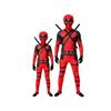 Deadpool Cos Suit Superhero Red and Black Bodysuit with Double Knife Straps Halloween Children's Adult Costume