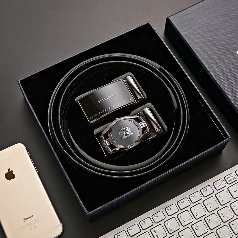 Мужской ремень Sheraton, первый слой, натуральная коровья кожа, автоматическая пряжка, подарочная коробка 110cm