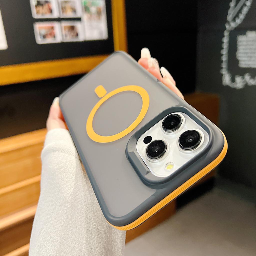 Applicable To Apple 16 ProMax Skin-sensitive Magnetic Suction Phone Case Iphone15 Shield Armor Matte 14 Anti Fall 13 Protective Cover