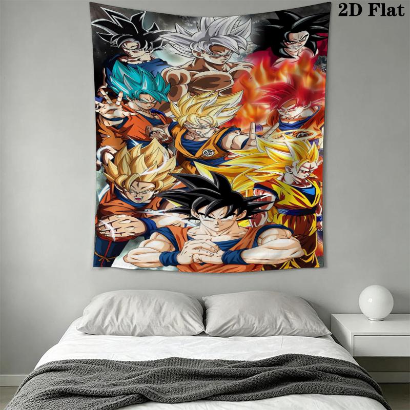 Dragon Ball Wall Tapestry Aesthetic Wall Hanging Printed Fabric Blanket Decorative Tapestries for Bedroom Living Room Home Decor