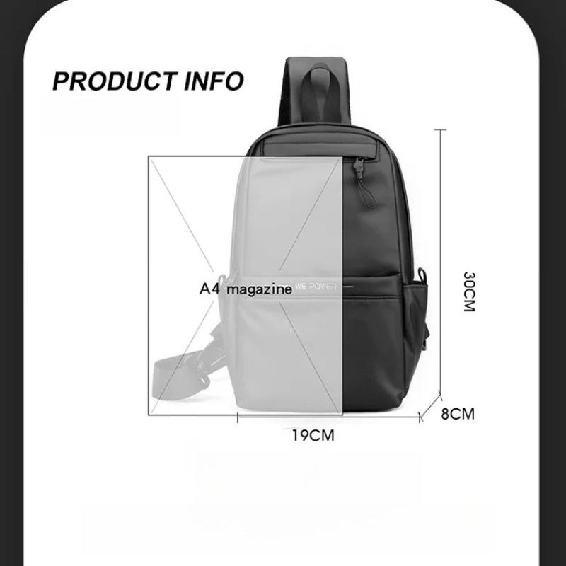 Men Waterproof Nylon Large Capacity Chest Bag Outdoor Travel Crossbody Bag High Quality Casual Shoulder Sling Daypack