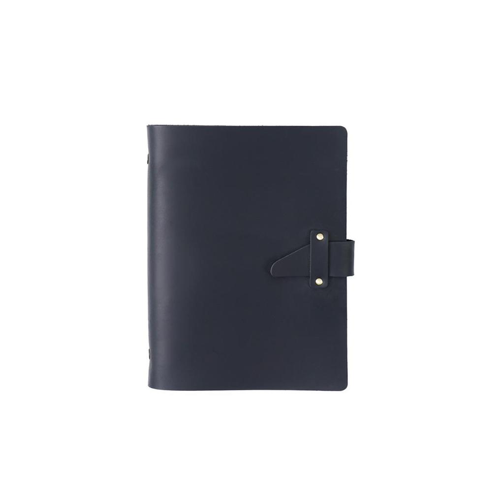 Genuine Leather A5 Business Planner Binder - Retro Style