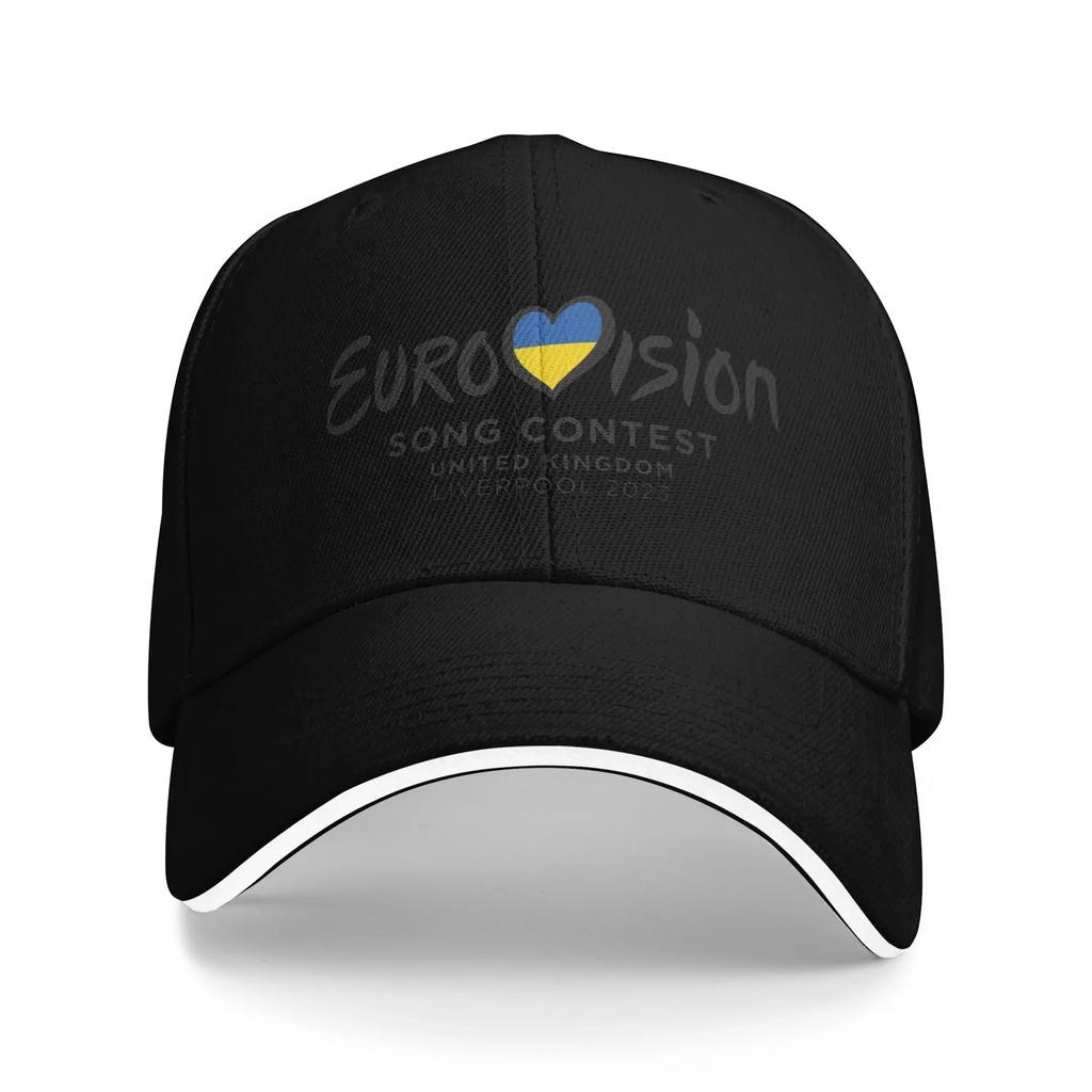 E Song Contest 2023 Logo Baseball Cap  Outdoor Sport Sunscreen Trucker Hat Female Male y2k Cute Snapback Cap