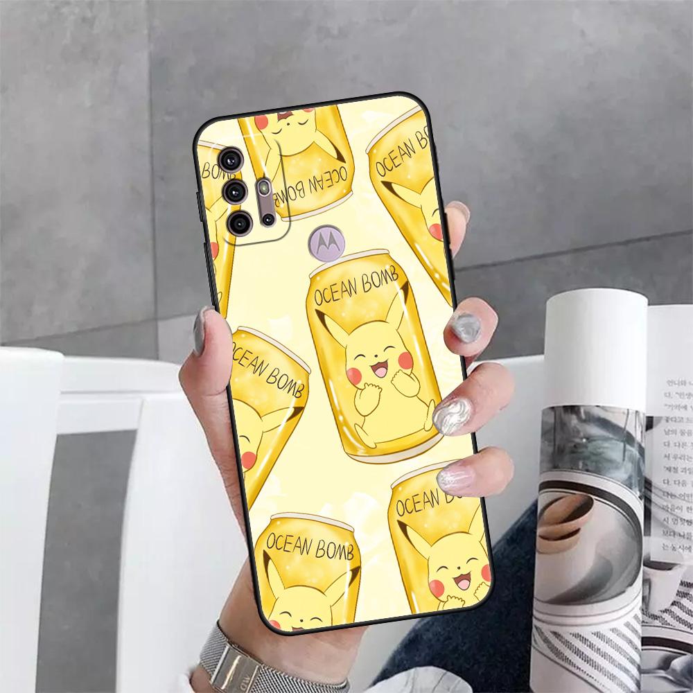 Pouzdro pro Motorola G30 One Fusion Plus G9 Play G60 E30 G8 Power Lite G50 Edge 20 Hyper G200 Kryt na telefon Pokemon Funda Capa