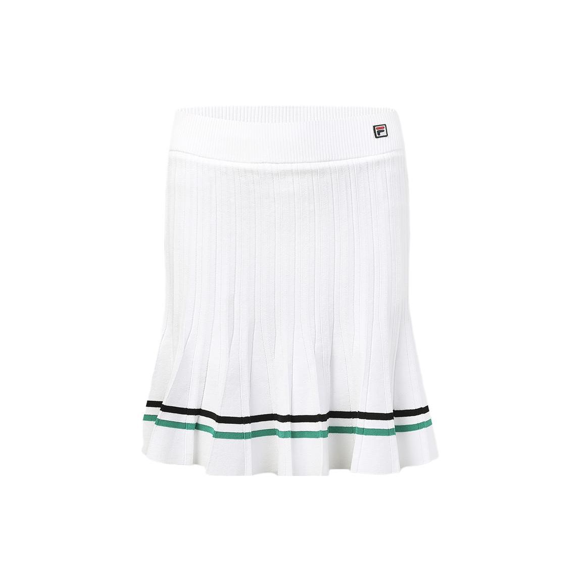 

FILA Pleated Tennis Mid-Rise Fitted Skirt Women skirts Jade-White A11W333311F-WT S