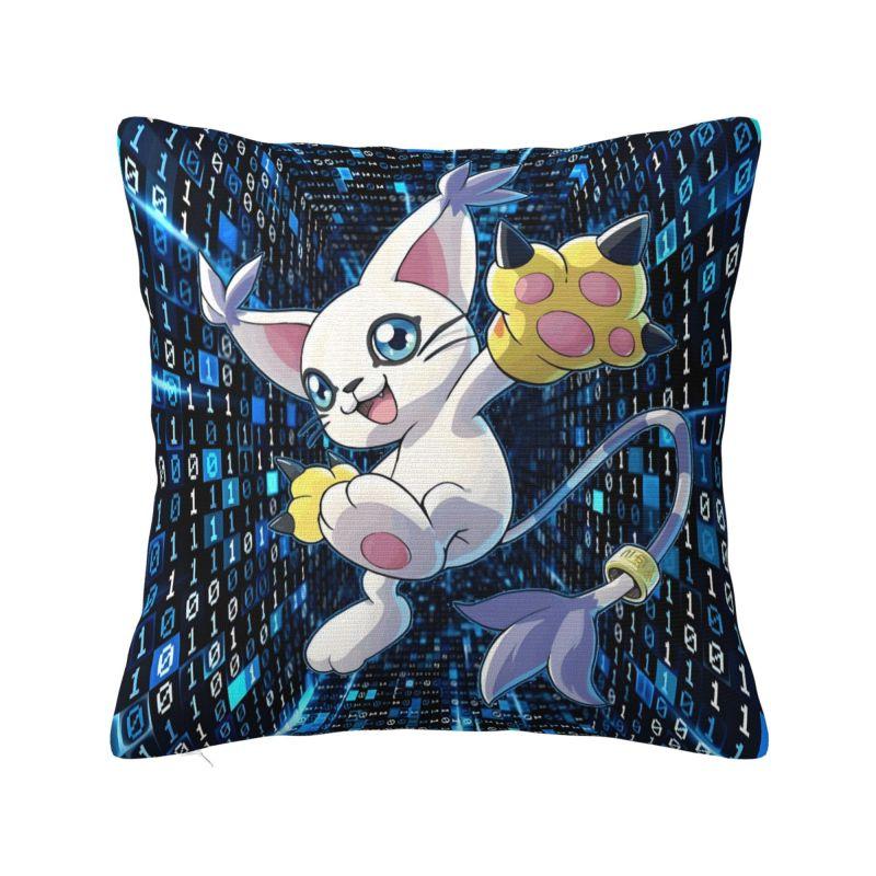 Custom Gatomon Modern Throw Pillow Cover Adventure Anime Chair Cushion