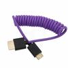 HangTon 8K 4K 60p Mini HDMI to HDMI Braided Coiled Cable for Nikon Z5 Z7 D750 Sony CX7 SR7E Canon EOS R RP 5DIV ATOMOS Ninja V Portkeys Video Assist