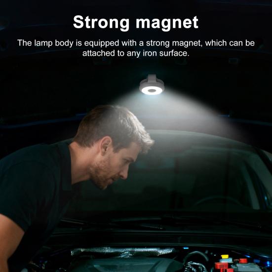 Mini Magnet-LED-Clip-Leuchte Tragbare Wiederaufladbare Arbeitsleuchte mit USB-C Freihändig Camping Nachtarbeitslicht Flexible Taschenlampe