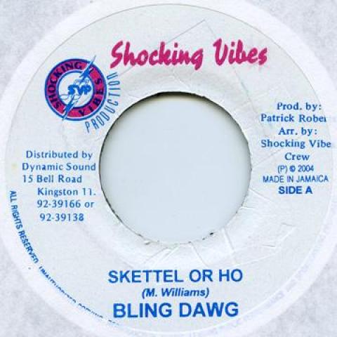 

7inch Record BLING DAWG / ZUMJAY - Skettle Or Ho / Work It Out Shocking Vibes 2004 Jamaica Reggae, Ska & Dub