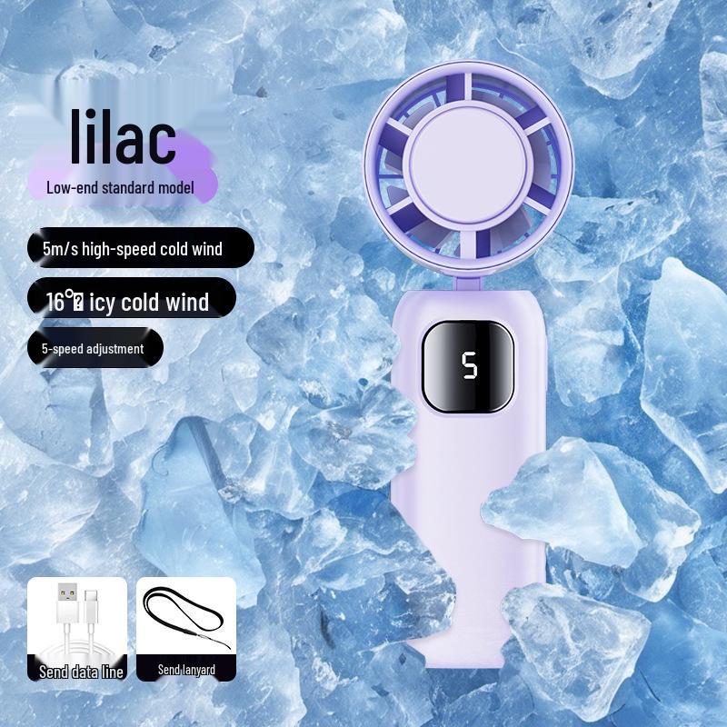 Portable Leafless Mini Fan with Semiconductor Cooling and Ice Pack