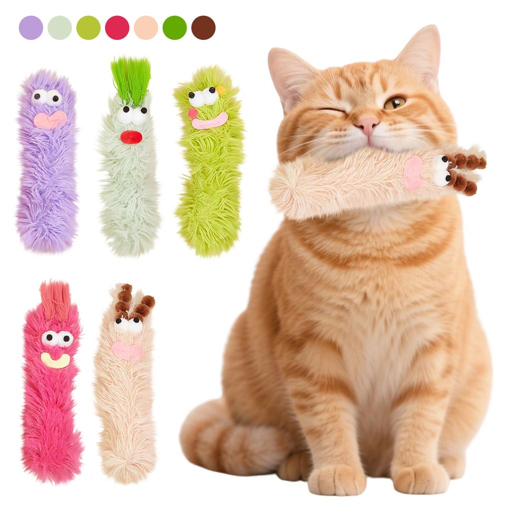 Toys for Indoor Cats, Cute Plush Pillows with Funny Design, Interactive Toys for Teeth Grinding, Boredom & Self-Play, Soft Plush Toy