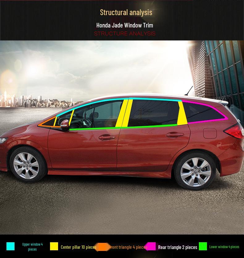 Jade Car Window Trim: Stainless Steel Door Edge and Decor Strips