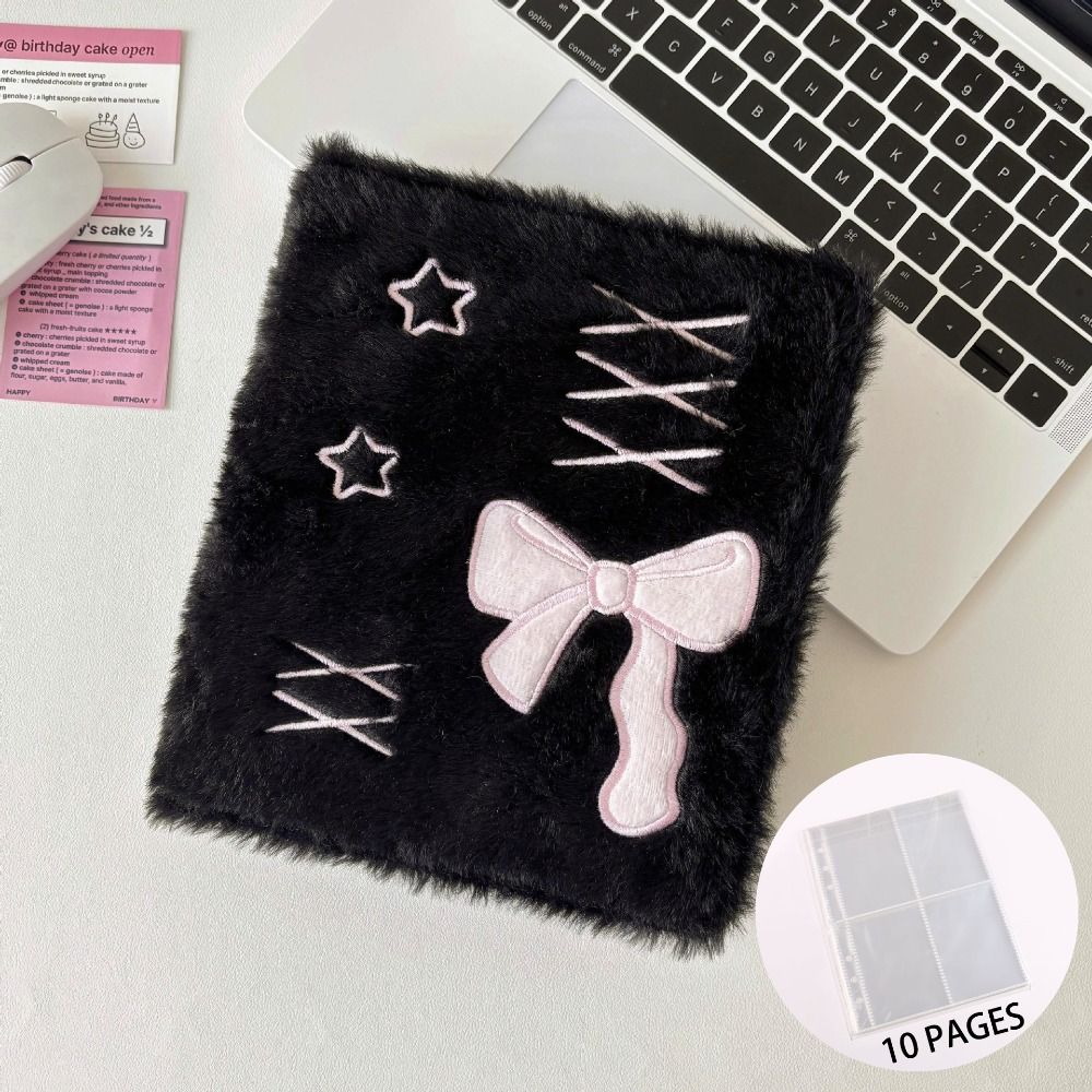 Korean Style Chasing Idol Photo Album Balletcore Bow Card Binder Plush Photocard Holder  Protecting