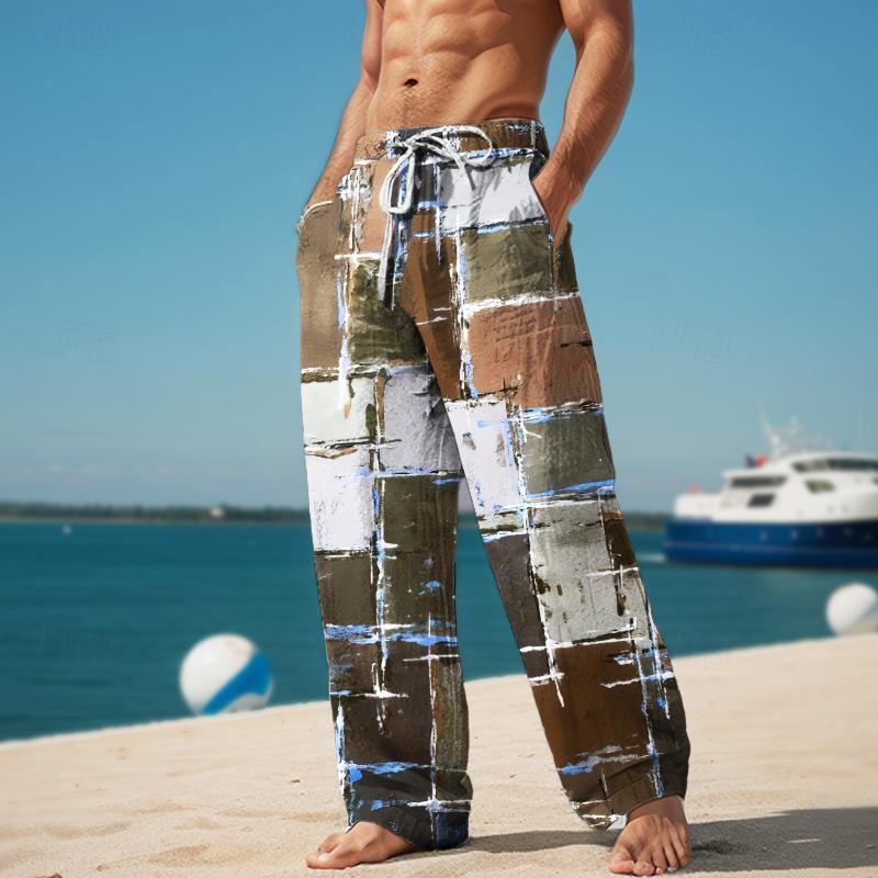 Men'S Athletic Leisure Pants Featuring Equipped with an Elastic Waistband And Pockets - These Straight-Cut Casual Pants Are Perfect for All Seasons