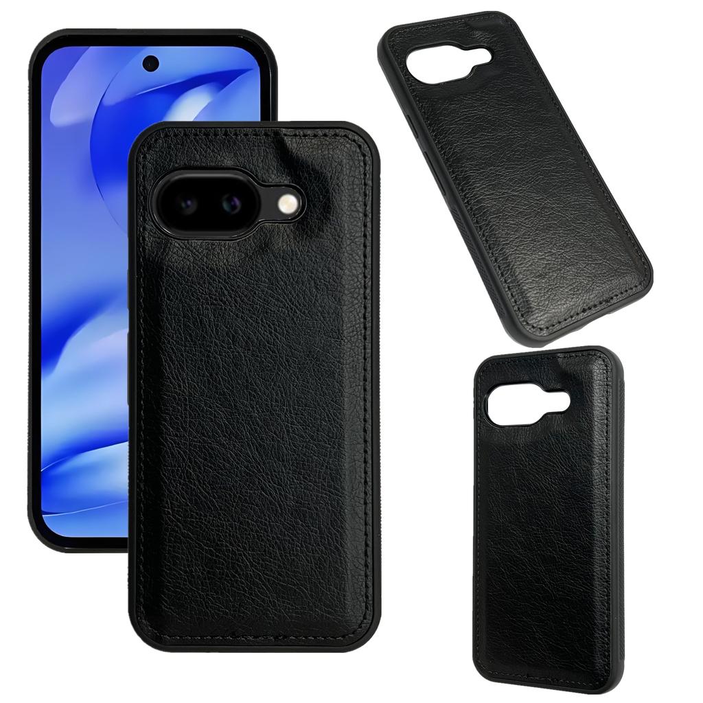 For Google Pixel 9a Case Calf Texture PU Leather Anti Fingerprint Back Phone Cover
