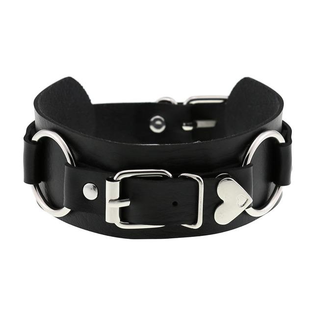 Colier Vintage Sexy Harajuku cu Pandantiv Lanț din Piele PU Femei Bărbați Punk Gotic Choker Negru Declarație Jocuri pentru Adulți Jucării pentru Adulți