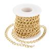 1 Rolle 5m Aluminium Verdrehte Curb-Ketten Silber Goldene Ketten Verdrehtes Kabel Kruzifix Halskette Findeketten für DIY Basteln