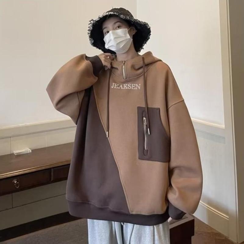 Hiphop mikina pánská High Street zimní oversize bunda s kapucí top s dlouhým rukávem