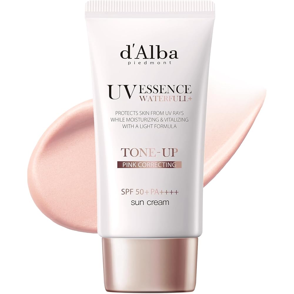 

d Alba Pink Tone Up Sun Cream 50ml Lightweight Makeup Base Oil Control Sunscreen
