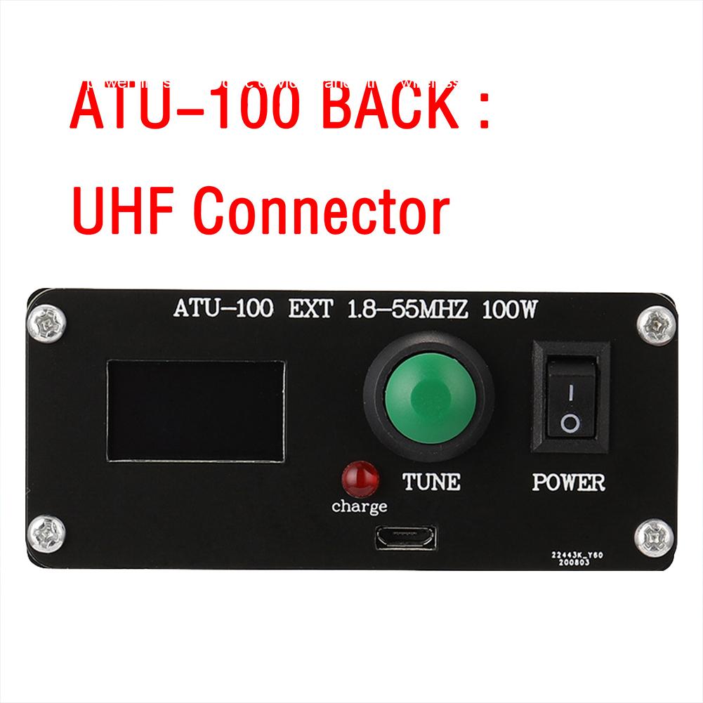 1.8-50MHz Automatic Antenna Tuner 0.91inch OLED Display by N7DDC 7x7 3.2 Firmware Programmed Metal Outcase Finished with Battery