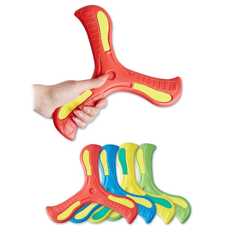 Light Boomerang Soft Three-leaf Cross Adult-kids Interactive Outdoor Toy Early Education Puzzle Decompression Gift