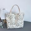 Damen Canvas Tasche Handtasche Bento Tasche Literarisch Niedlich Mommy Bag Für Unterwegs Handtasche