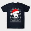 Men Black Print T-shirt Merry Zlatmas No-Cut Transfer Paper Print Cotton Tshirt