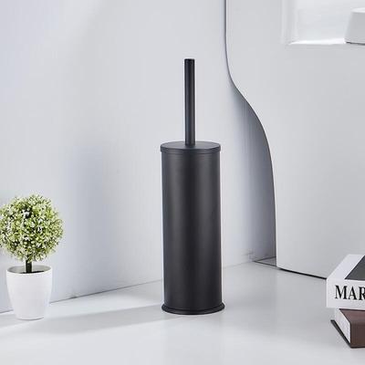 Set Portascopino da Toilette Alluminio Strumento per la Pulizia del Bagno Wc Tipo da Pavimento Portascopino da Toilette Accessori per il Bagno Oro Spazzolato/Nero