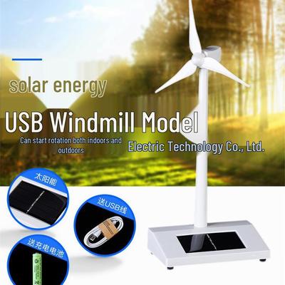 Solárne napájaný USB model veterného mlyna: Vzdelávacia hračka a darček pre deti do interiéru/exteriéru