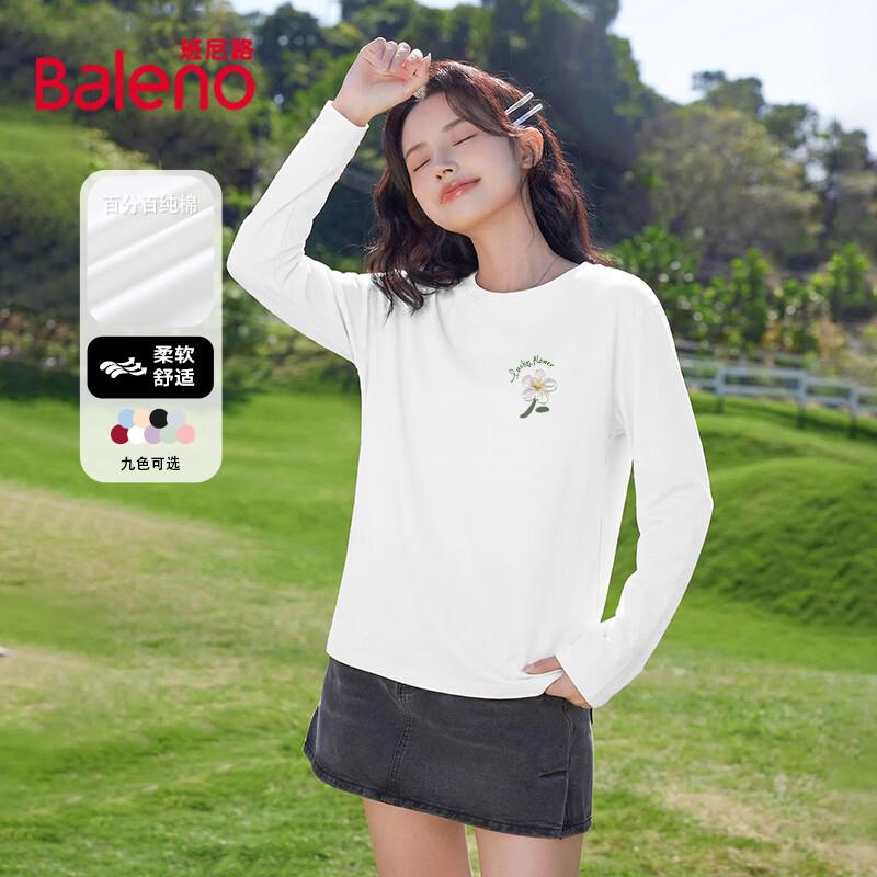 Baleno Women s Retro Oil Painting Cotton Long Sleeve T-Shirt 2XL