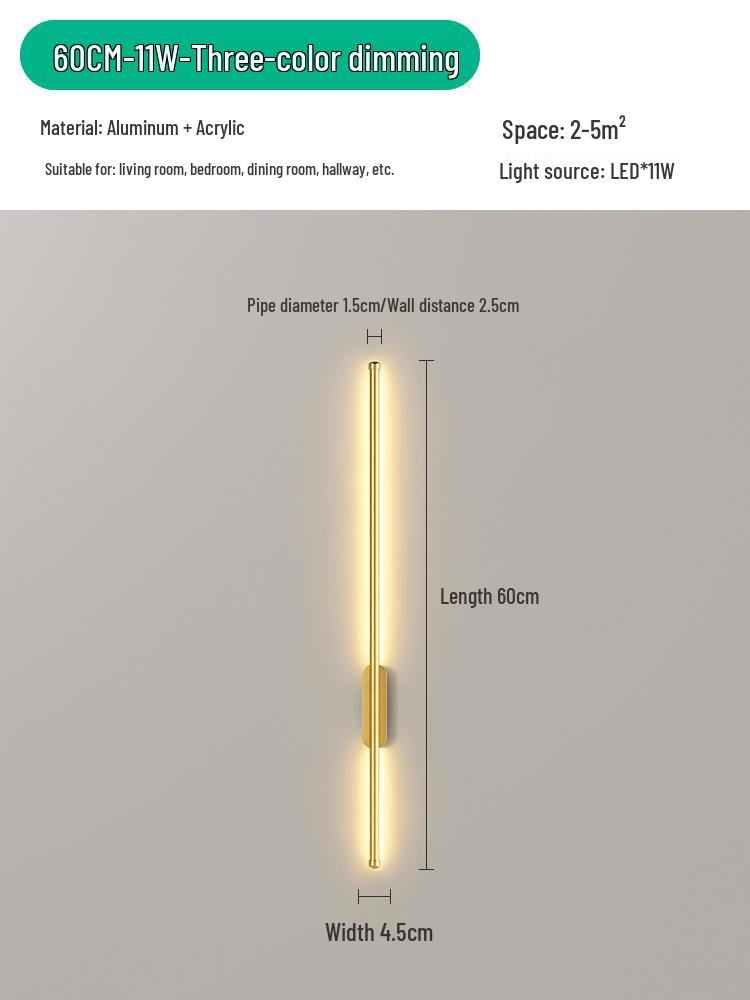 Punch-Free Smart Wall Light with Hand Sweep Switch for Bedroom and Hallway