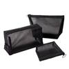 Ring-type Premium Black Mesh Pouch 3-piece Set