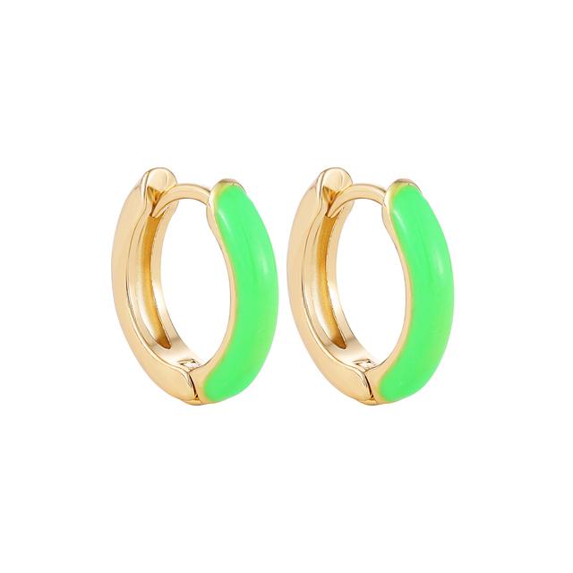 Minimalistische kleine bunte Emaille runde Creolen für Frauen Cz Zirkon Piercing Knorpel Huggie Ohrringe Modeschmuck