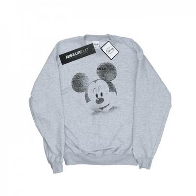 Mens Mickey Mouse Text Face Sweatshirt