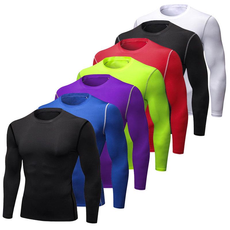 Men's Compression Shirt: High Elasticity, Quick-Drying, Breathable Long Sleeve for Sports, Fitness & Basketball 