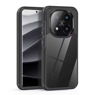 Luxury Matte Armor Shockproof Mobile Phone Case for Redmi Note 14 Pro Plus 4G 5G for Xiaomi 14C Semi-transparent Magnetic Case
