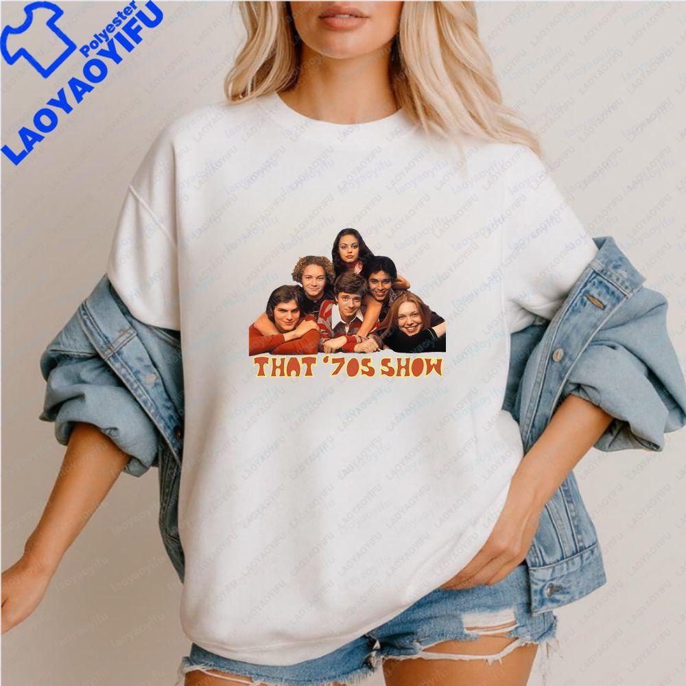 That 70s Show Unique Summer Casual Trend Versatile ShortSleeved RoundNeck TShirt for Both Unisex and WoUnisex