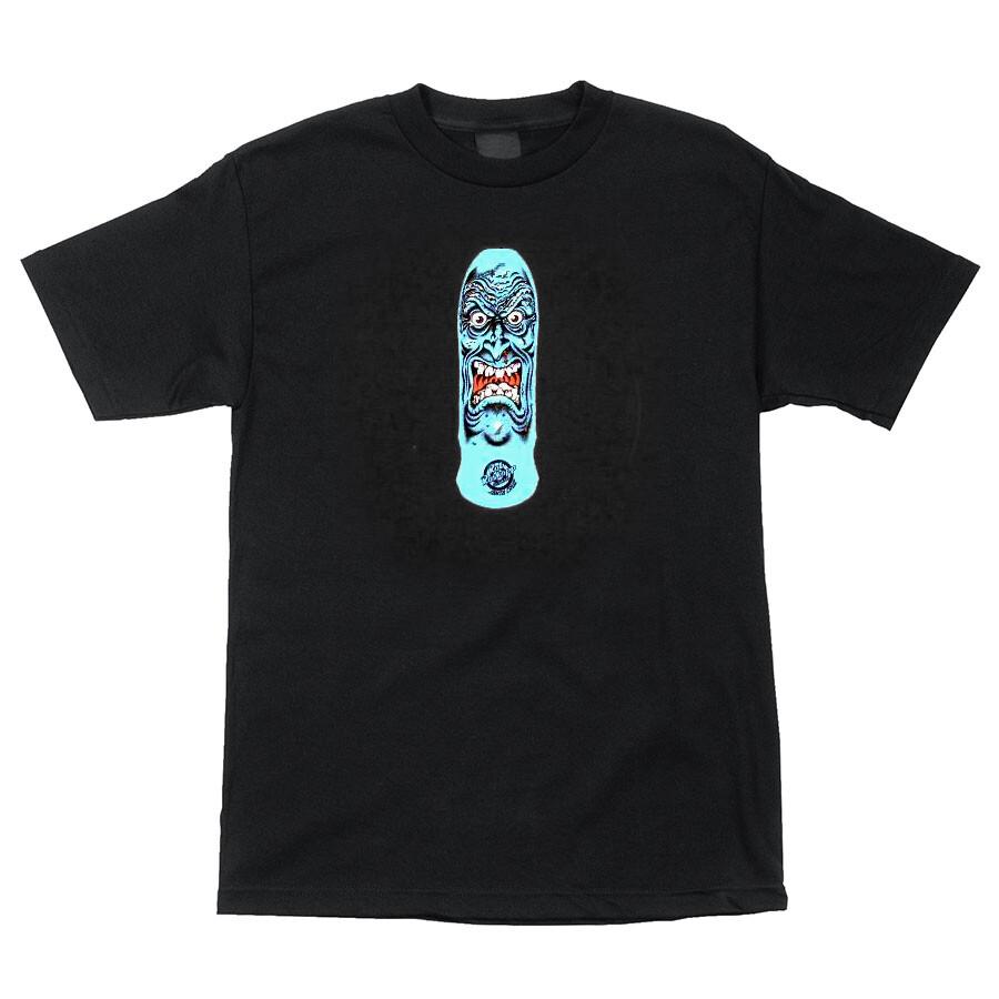 Santa Cruz Rob Roskopp FACE DECK Skateboard T Shirt BLACK S разноцветный