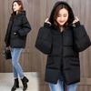 Women's Plus Size 8XL Solid Color Autumn Winter Padded and Thickened Hooded Down Jacket In The Long Section of Loose Casual Outerwear