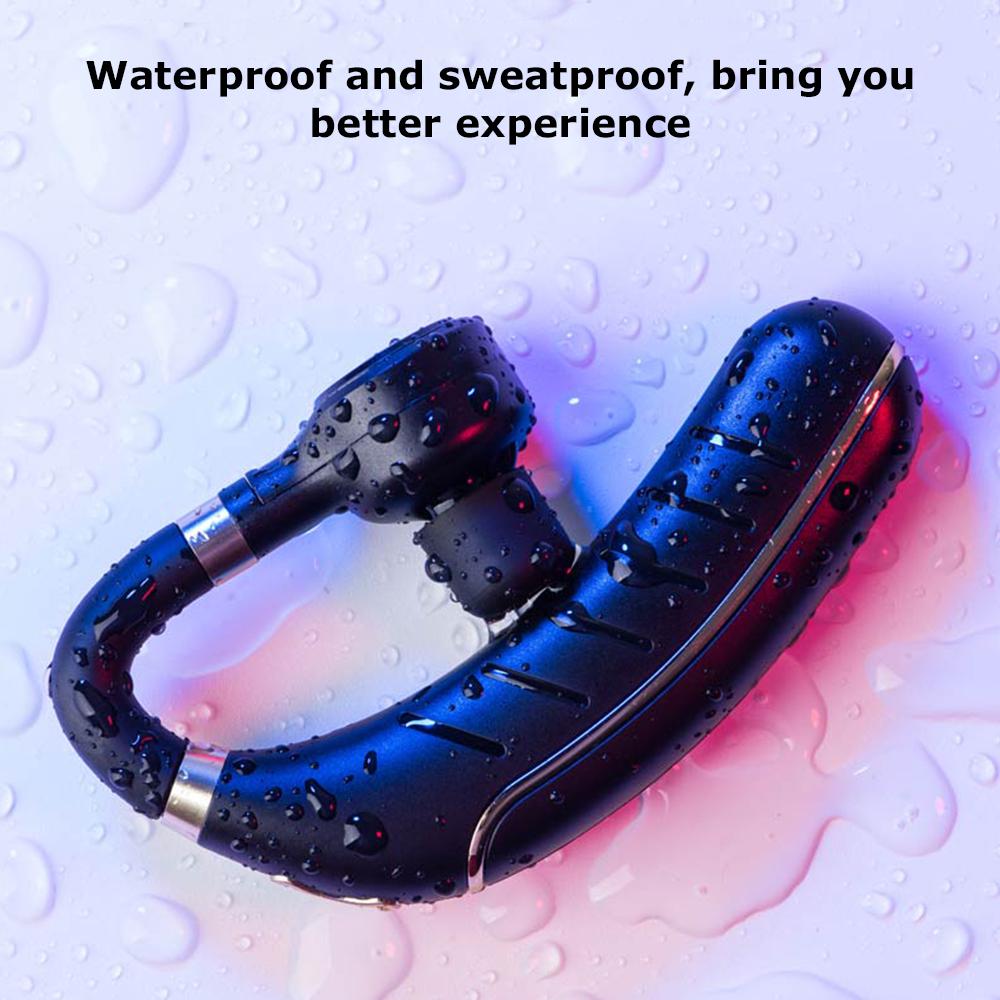 FC1 Business Bluetooth 5.0-Headset, kabellose Kopfhörer, Ohrbügel-Kopfhörer, Geräuschunterdrückung, Freisprecheinrichtung mit Mikrofon, Sprachübertragung 