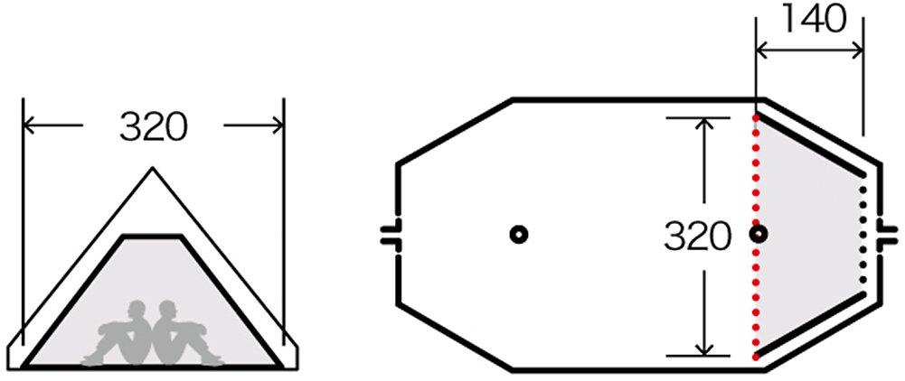Ogawa Half Inner Tent Twin Pilz Fork 3567 (for T/C)